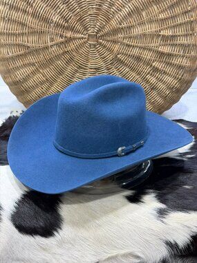Serratelli Blue Wool Cowboy Hat 7 5/8